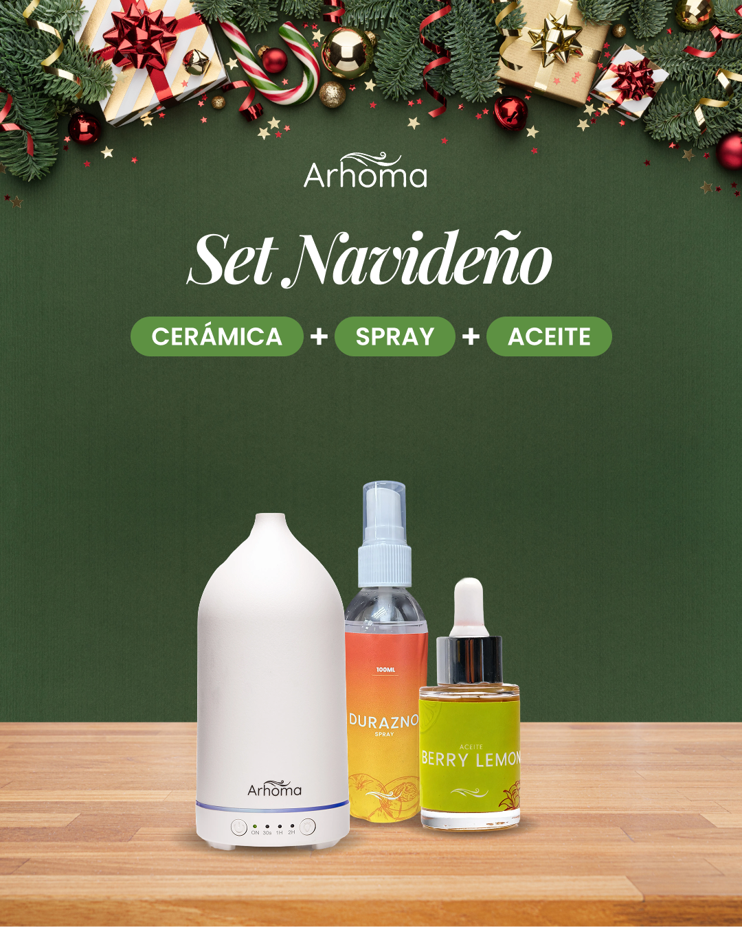 Difusor Cerámica + Spray + Aceite
